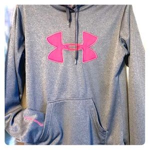 💗 Gray and Pink UNDER ARMOUR hoodie 💗